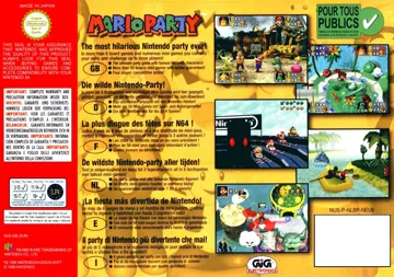 Mario Party (Europe) (En,Fr,De) box cover back